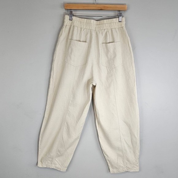 Zara Relaxed Fit Linen-Blend Pants Sz. Small - Picture 6 of 11